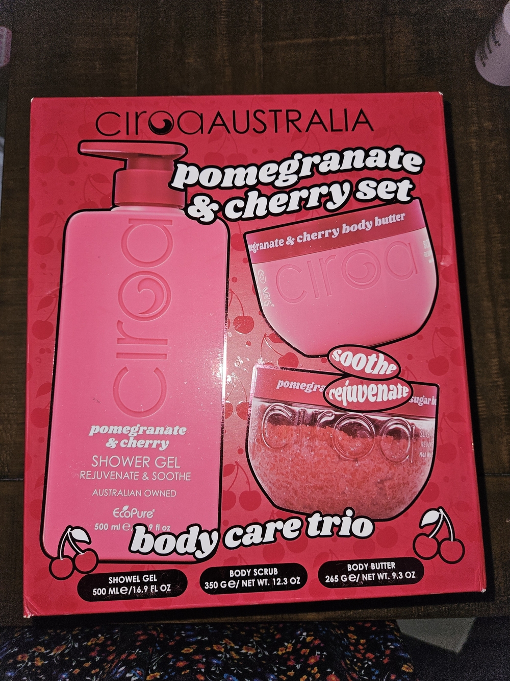 Ciroa Australia Pomegranate & Cherry Body Care Trio